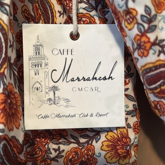 NWT Caffe Marrakesh button down Peasant Pirate Floral Crochet blouse Womens 2X - Picture 3 of 10